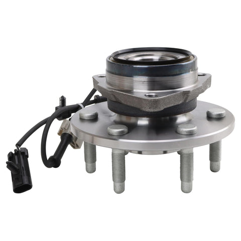 Front view of Front Wheel Hub And Bearing Assembly For 4x4 With ABS And 6-Lug Fits 1999-2006 Chevy Silverado GMC Sierra Tahoe Suburban Yukon And Escalade Premium Direct Replacement Front Hub Bearing Assembly