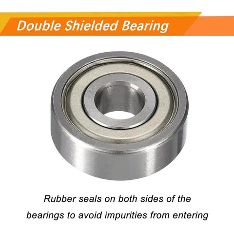 Miniature 623ZZ Ball Bearings Set, 30 Pieces, Deep Groove, Double Shielded, Carbon Steel, 3mm x 10mm x 4mm, High Load Capacity
