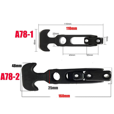 Flexible Rubber T Handle Draw Latch Replacement For Cooler 160mm with dimensions and measurements