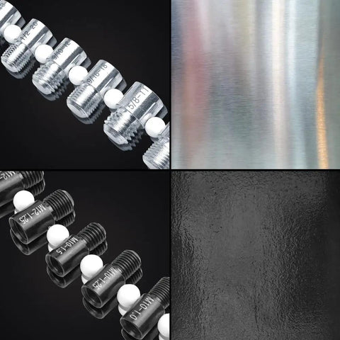 Nut And Bolt Thread Checker Inch And Metric With 26 Male Female Gauges 14 Inch And 12 Metric Size Identifiers Quick Verify Nuts And Bolts For Fast Repairs close-up of metallic gauges on cable for measuring fasteners