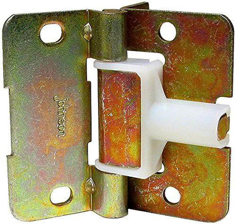 Bifold Closet Door Hardware Set For 72 Inch Doors, Heavy Duty Top Hung, Four-Way Adjustable Bottom Pivot Bracket, metal hinge view