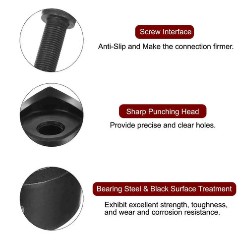 Details of 40mm Sheet Metal Punch Kit With Bearing Steel Heavy Duty Manual Knockout Punch For Stainless Steel Aluminum Copper Plastic