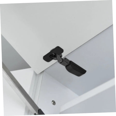 Soft Close Cabinet Hinges With Damping For Quiet Operation And Easy Installation, Smooth Door Alignment, Versatile For Kitchen Bathroom And Living Room Cabinets By Mipcase installed on a white cabinet door