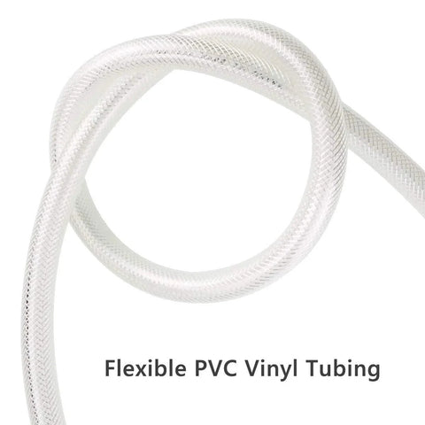 Heavy Duty Braided Clear PVC Tubing Three Eighth Inch ID 50 Feet High Pressure Reinforced Hose Built To Last For Water Air