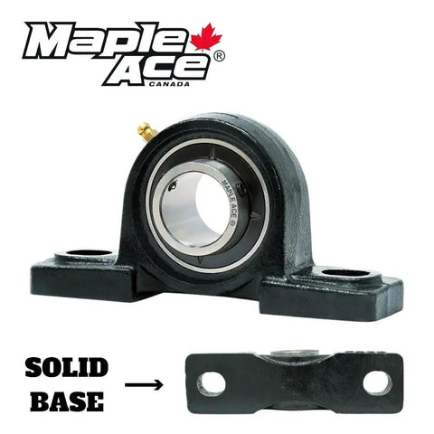 Heavy Duty Pillow Block Bearing With Two Inch Bore Self Aligning And Two Bolt Mount Solid Base For Extreme Climate