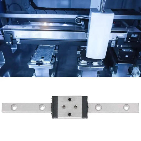 Miniature Linear Guide Rail with Lengthened Slider Block Carriage, LML5H - 75-1R CNC Linear Motion System, 75mm Stainless Steel 440C Rail for Precision Equipment visible