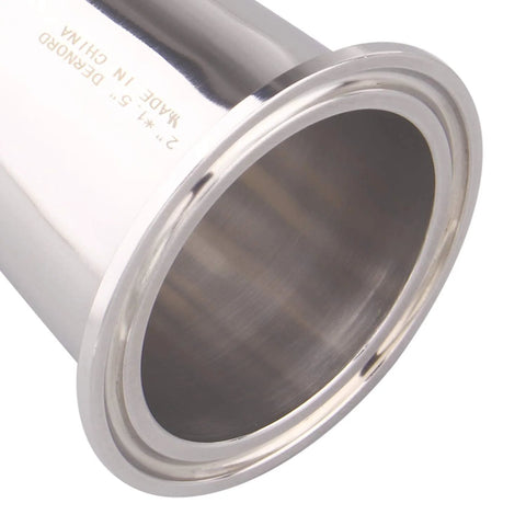 DERNORD SS304 sanitary tri-clamp eccentric reducer, 2 inch x 1.5 inch, stainless steel