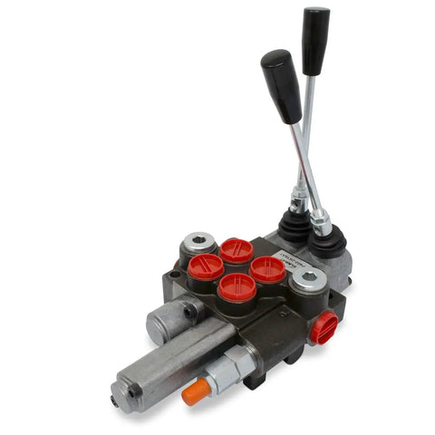 Two Spool Monoblock Hydraulic Directional Control Valve With Single Float Detent for open center systems, compact design