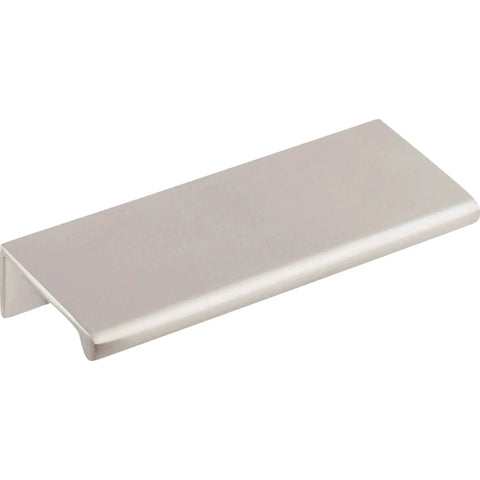Mercer Collection 4 Inch Europa Tab Cabinet Pull in Brushed Satin Nickel with center to center three inches, modern hardware.
