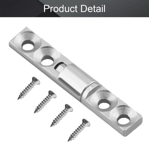 Iron Nickel Plated Torque Type Friction Positioning Hinge Silver Tone With 4 Mounting Holes 36 x 6 x 2.5mm 1 Piece Cabinet Door Hinge