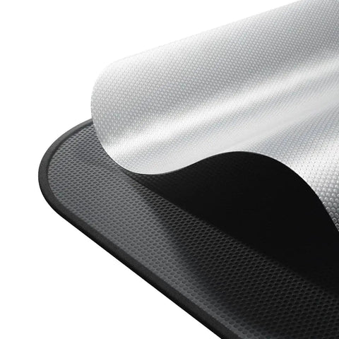 Close-up of R1S Roof Sunshade Two Piece Full Blackout for Rivian R1S showing fabric texture and dual-layer design.
