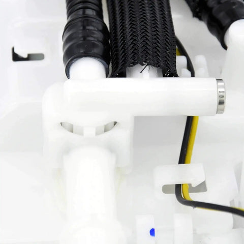 Close-up of Cadillac CTS STS Fuel Pump Module Assembly Fits 2004 Through 2007 2.8L 3.6L 4.6L 5.7L 6.0L Direct Fit with wiring.