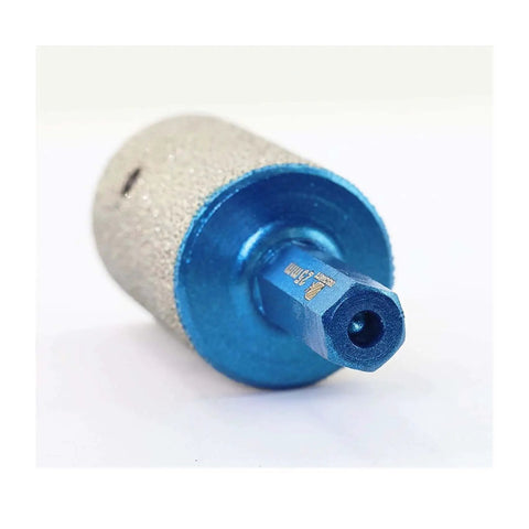 Diamond Finger Milling Bit 4/5 Inch Dry Core Drill Bit For Enlarging And Shaping Existing Holes In Porcelain Ceramic Granite Marble With Hex Shank Pro Grade DIY Power Tool Accessory For Precise Clean Cuts close-up view