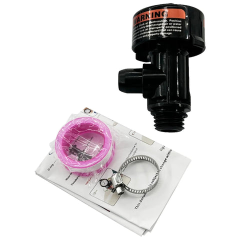 Trucktok high-flow manual relief valve assembly with pink accessory and clamp kit for Quad DE 2000/4000 pool filters