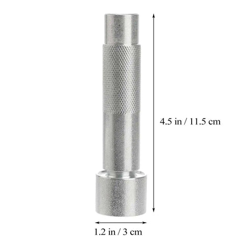 17mm Metal Eyelet Punch Tool Kit component for leather craft, cylindrical design with measurements