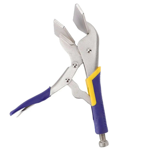 10 Inch Locking Sheet Metal Clamp Duckbill Pliers with Adjustable Screw, carbon steel plated for metalworking