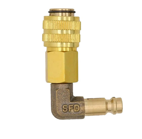 Brass adapter from All In One Engine Oil Pressure Tester Kit 0 To 140 PSI Gauge For Cars ATVs And Trucks with easy connect fittings.