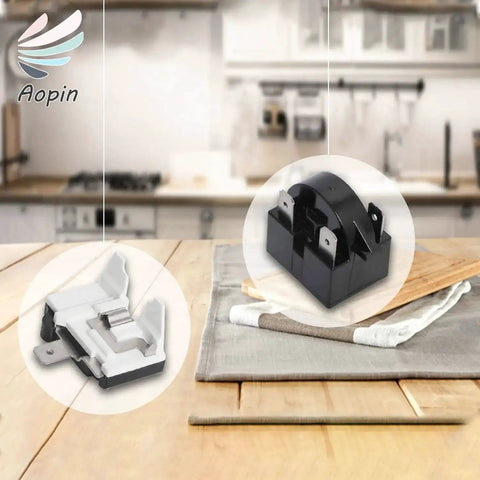 3 Pin 125W Refrigerator Start Relay And Thermal Overload Protector For Mini Fridges And Car Coolers on kitchen table