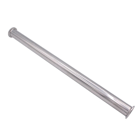 Stainless steel 304 sanitary spool tube with 1.5 in tri-clamp ends, 24 in length