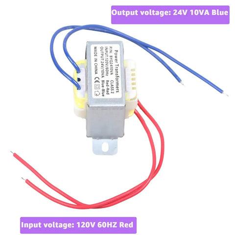 120V To 24V Isolation Transformer For Audio And Stage Lighting, 24V 10VA AC Transformer With Base Mount, 63 mm Spacing, Class II Insulation