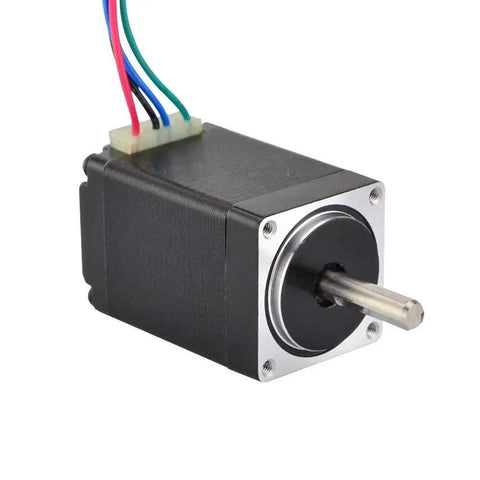 Front view of Nema 11 Bipolar Stepper Motor with 0.67A current and 9.5 Ncm holding torque, four-wire configuration, for DIY and CNC projects.