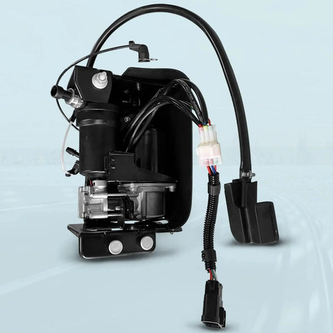 FLOVENTIS air ride suspension compressor pump with wiring harness, black automotive unit
