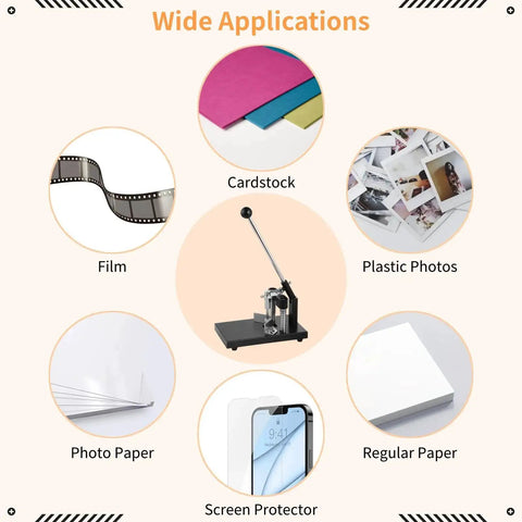 Hand Operated Corner Rounder Cutter With R6 And R10 Dies for Film, Cardstock, Plastic Photos, Photo Paper, Screen Protectors, Regular Paper.