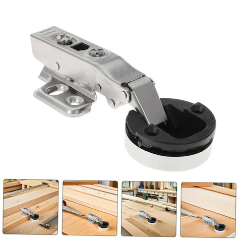 Close-up of Three Pack Hydraulic Damping Cabinet Hinges with Soft Close for kitchen and shower cabinets, heavy-duty design.