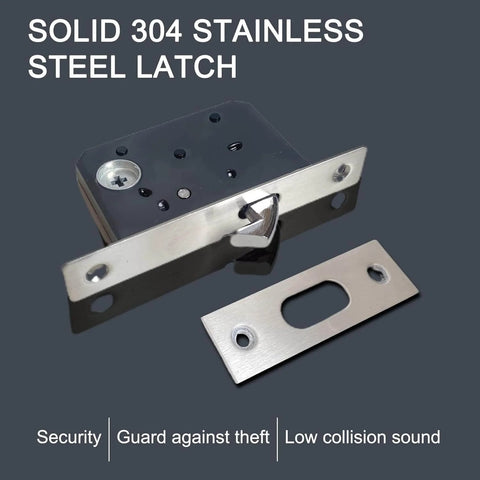 Privacy Pocket Door Lock Hardware For 6.3 Inch Pocket Doors Invisible Sliding Door Lock With Keys Recessed Handle Latch