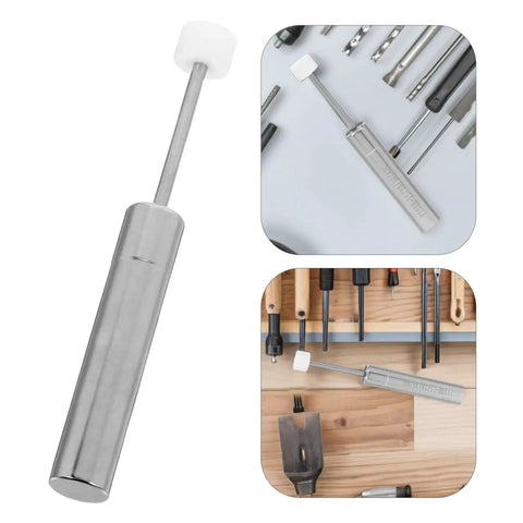 Soft Close Hydraulic Damper Must Have For Trash Can Lids Universal Lid Support Hinges, nickel-plated construction, shown disassembled and installed