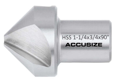 Heavy Duty Pro Grade 1-1/4 Inch HSS Countersink Bit With 3/4 Inch Weldon Shank For Magnetic Drilling Machines, 45 Degrees Angle