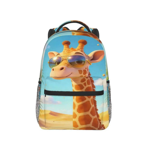 Cool Giraffe Desert Sunglasses Double Shoulder Backpacks Ideal For Work Hiking Travel And School Go To Everyday Carry