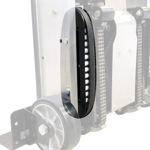 Universal Fit Stair Climber Hand Truck Glide Belt Assembly Replacement Pack of 2 installed on hand truck