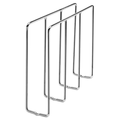 Chrome U-Shaped Wire Tray Divider for Baking and Cookie Sheets with 3.25 Inch Face Opening, for Kitchen Cabinets