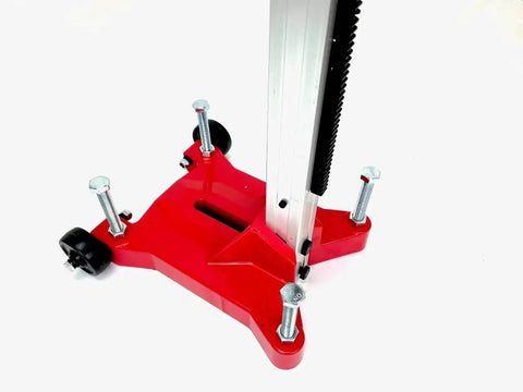 Heavy Duty Diamond Core Drill Bundle With Rolling Base Stand For Pros And 1 To 4 Inch Diamond Bit Set Dual Speed 2100 RPM And 950 RPM