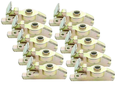 Image of a 10 Pack E Track Threaded Fittings for E Track Cargo Tie Down System 3 by 24 Threads Heavy Duty Working Load Limit 1330 Lbs