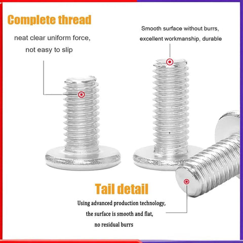 Flat Head Hex Socket Cap Screws 1/4-20 X 1 Inch Stainless Steel 304 Fully Threaded Bolts 20 Pack, close-up view of threads