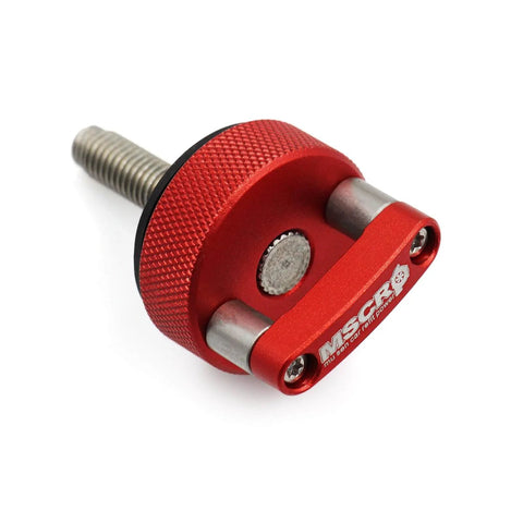 Beefy Billet Aluminum Hard Top Quick Removal Fastener Thumb Screw Integrated D Ring For Jeep Wrangler JK 2007 To 2018 JL 2018 To 2022 And Gladiator JT Red Finish