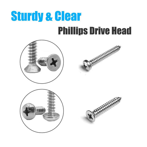 All In One Wood Screws Set 815 Piece Stainless Steel Assortment For M3 M4 M5 M6 Self Tapping Screws In Truss Flat Head Pan Head