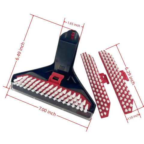FH14050 multi-purpose brush tool kit for Hoover CleanSlate portable cleaner; includes two red-and-white bristle brushes and floor tool.