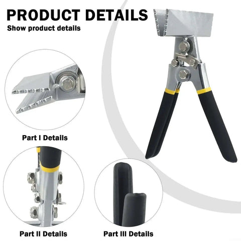 Heavy Duty Sheet Metal Seamer Pliers with Chrome Vanadium Steel Non Slip Rubber Grip Straight 80mm or 150mm Jaws