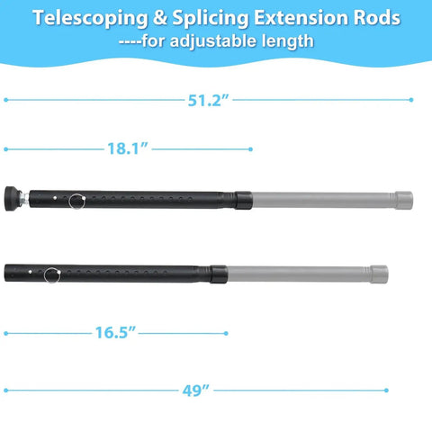 Two In One Sliding Door Security Bar Adjustable From 16 To 51 Inches Two Pack Heavy Duty Interior Window And Patio Door Security Rod