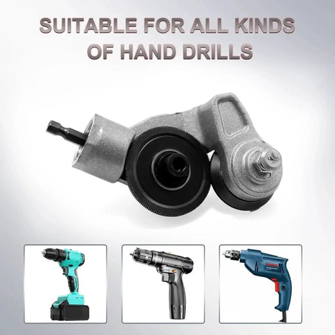 Sheet Metal Nibbler Drill Attachment For Electric Drills, 21 Gauge And Below Cutter Nibbler with compatible drill examples.