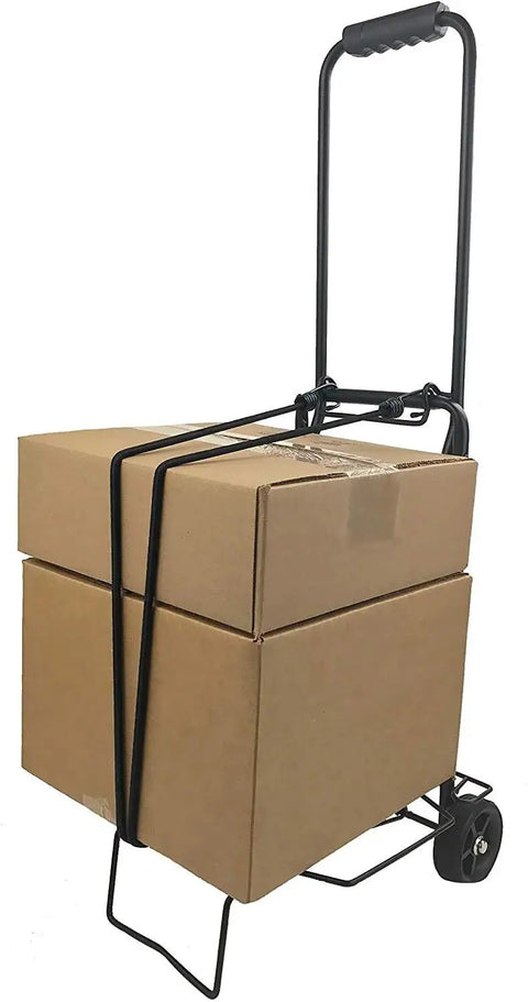 Foldable Lightweight Two Wheel Shopping Cart Dolly With Easy Open Design carrying boxes