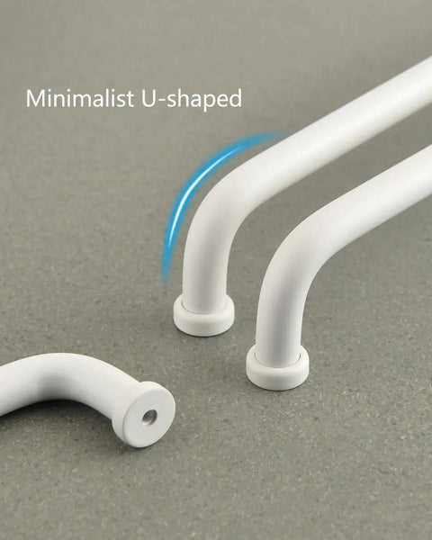 Five Pack White Modern Cabinet Pulls Drawer Handles With Three And Three Quarters Inch Hole Centers 96mm Aluminum Alloy
