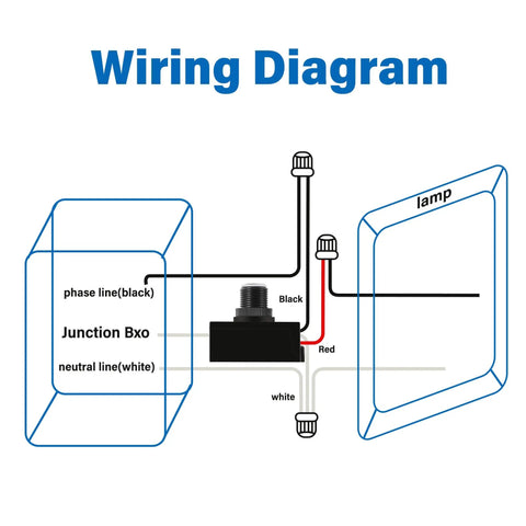 Wiring diagram for 3 Pack No Brainer Dusk To Dawn Sensor For Outdoor Lighting 120 To 277V Photoelectric Switch installation
