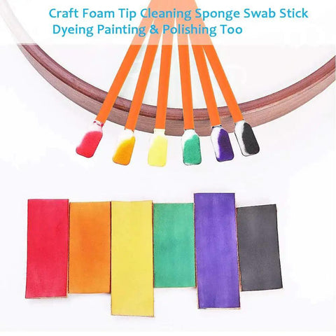 Colorful foam swabs and strips for cleaning, dyeing, and polishing, product focus: 5.1 Inch Foam Cleaning Swabs For Electronics Cameras Lenses And Printers 50 Pcs