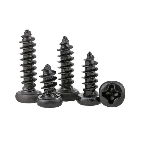 Carbon Steel Precision Screw Set With Phillips Round Head Miniature Self Tapping Screws M1, M1.2, M1.4 And M1.7