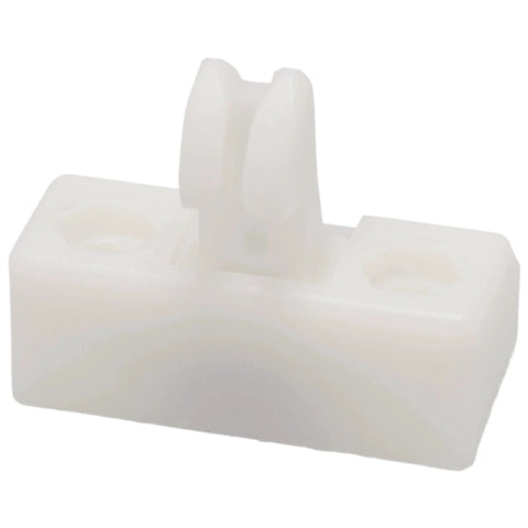 Front view of Washer Dryer Door Catch Replacement For AP4107272 1375320 1419077 Durable Secure Closure in white plastic