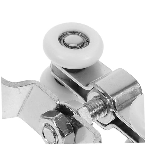 Close-up view of Stainless Steel Sliding Door Track Wheels With Nylon Rollers Silent Pulley System for smooth operation